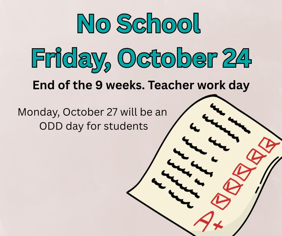 No school Friday, October 24
