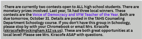 TAHS Daily Newsletter