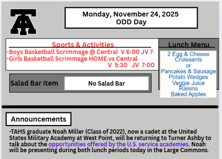 TAHS Daily Newsletter