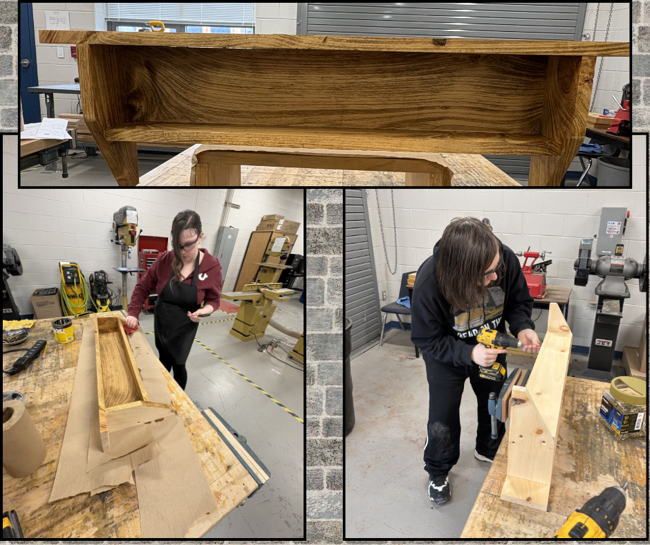 Student working in the shop