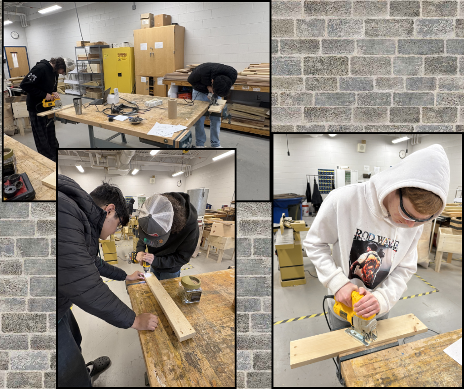 Student working in the shop