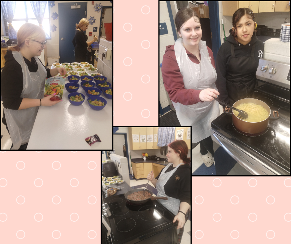 Students preparing meal