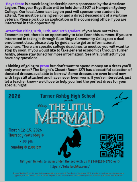 TAHS Daily Newsletter