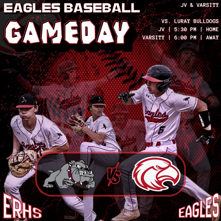 varsity baseball faces against luray this evening at luray. JV baseball is at home against luray. 