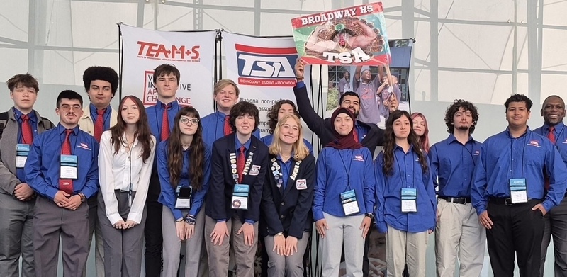 Students from Broadway High School