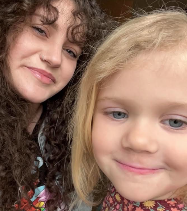 Ms. Cowens is pictured in a selfie picture with her daughter