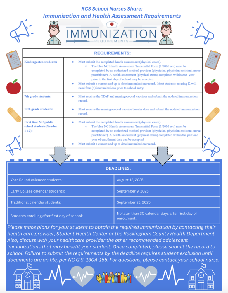 Flyer about immunization requirements