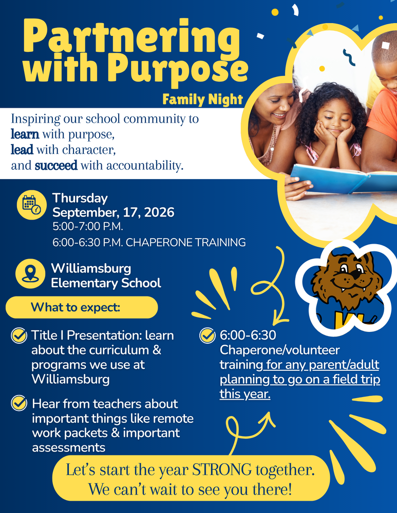 Partnering with Purpose Family Night Flyer