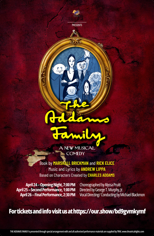 Flyer for Addams Family Play