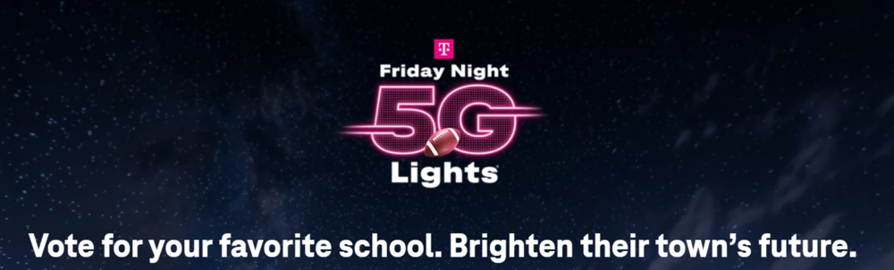 T-Moblie's Friday Night 5G Lights school competition image (T-Mobile website)