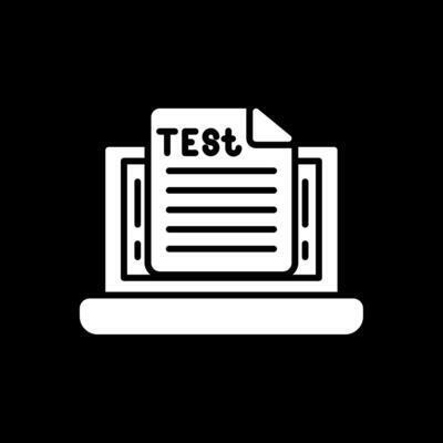 image of a test page in front of what appears to be a computer