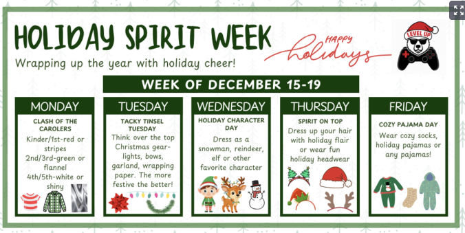 Holiday dress up days