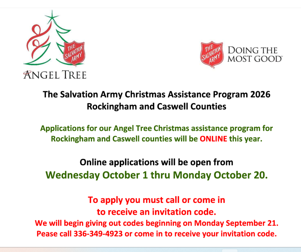 salvation army Christmas assistance program