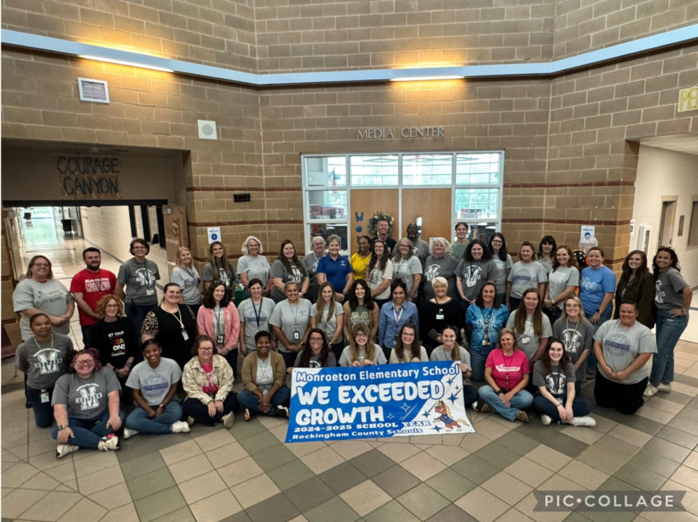 Monroeton Elementary staff picture for exceeding growth