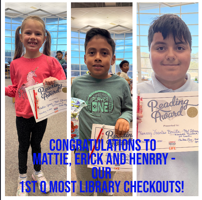 students holding awards