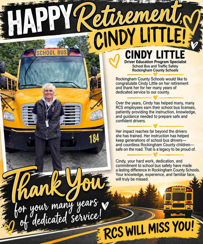 Cindy Little retirement flyer, Driver Education Program Specialist