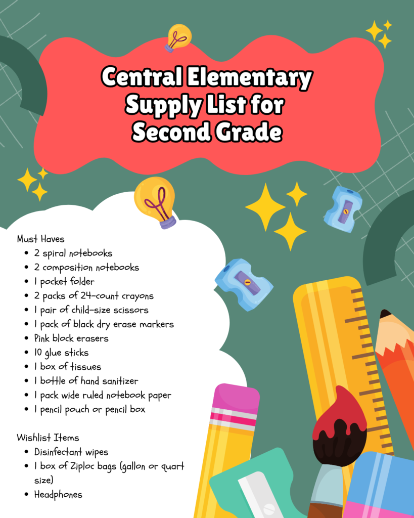 second grade supply list