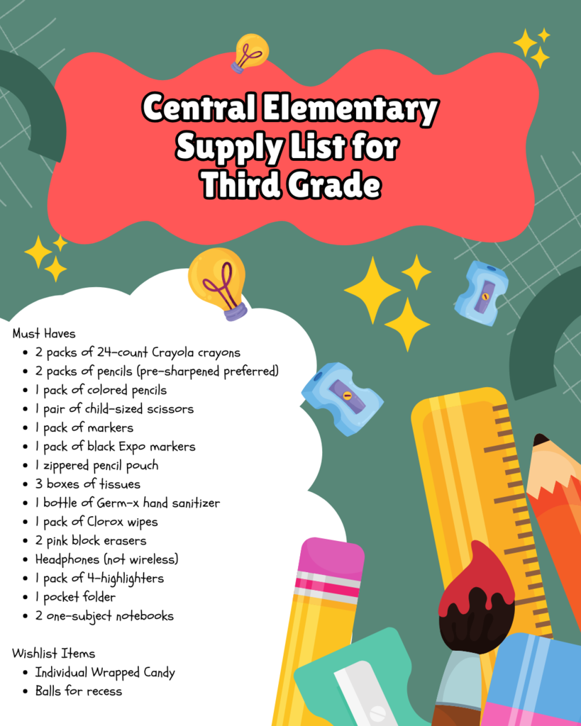 third grade supply list
