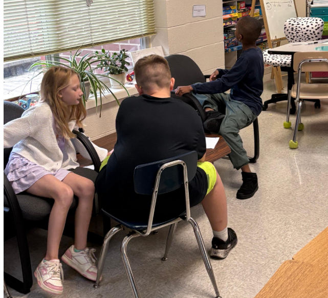 third graders doing math review games