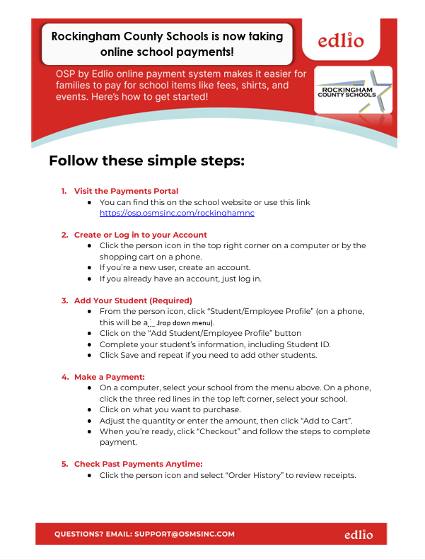 Steps to sign up for an online payment account