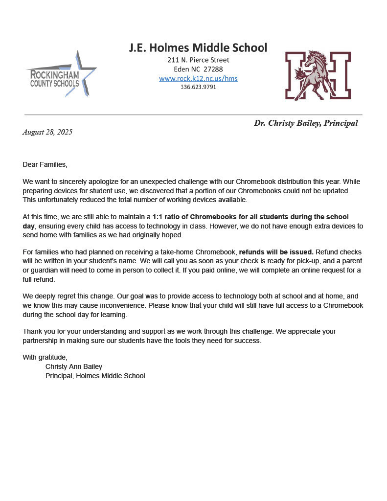 Chromebook information for parents