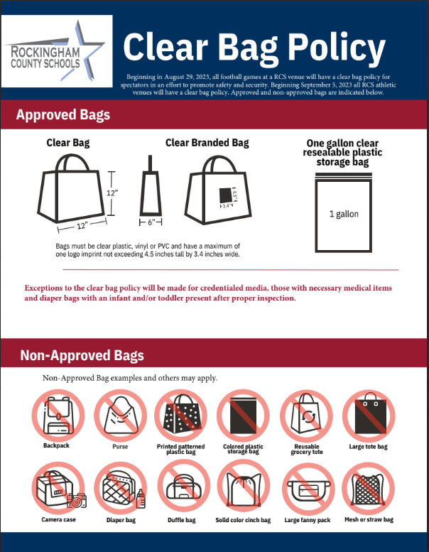 RCS clear bag policy graphic