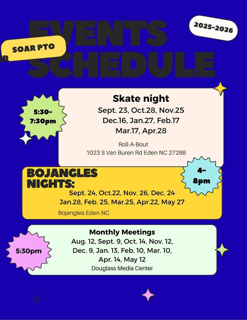 SOAR PTO Event Schedule