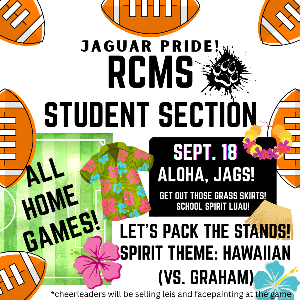 student section flyer for hawaiian theme