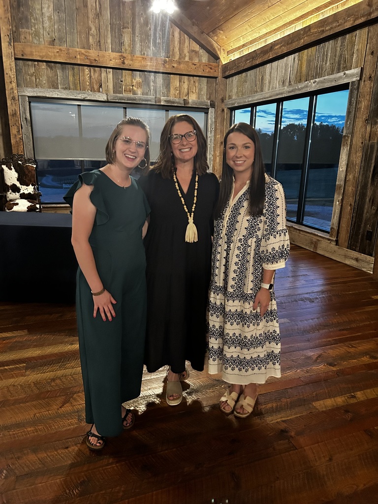 In order from left to right stands Ms. Allison Huss (our music teacher), in the middle is Mrs. Lauryn Duncan (our principal), and on the right side is Mrs. Sydney Gammons (our EC teacher). 