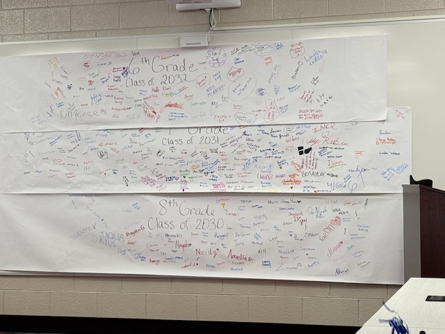 Farewell notes from the students