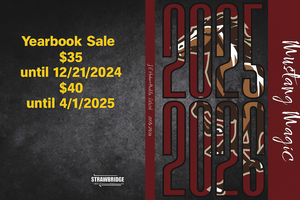 Yearbooks on sale for $35 until 12/21 and 440 until 4/1