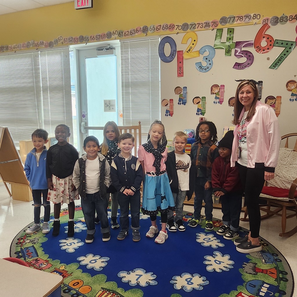 Mrs. Carter's class dressed up for fabulous 50's day!