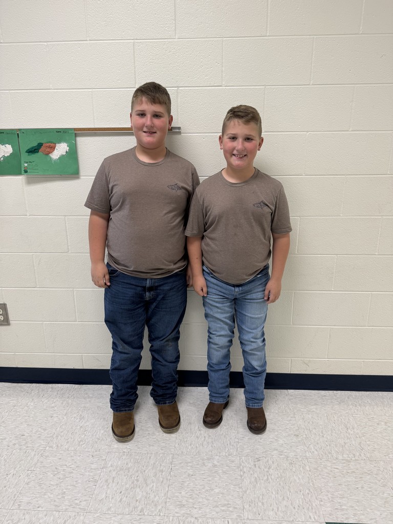 Two 5th grade twins actually matching for twin day!