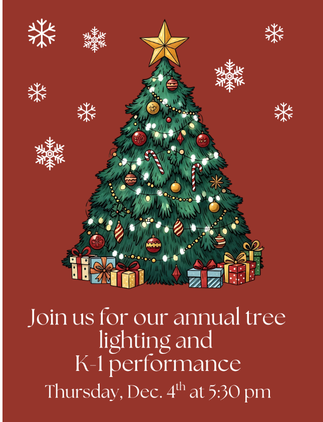 Tree Lighting Thursday, December 4th at 5:30