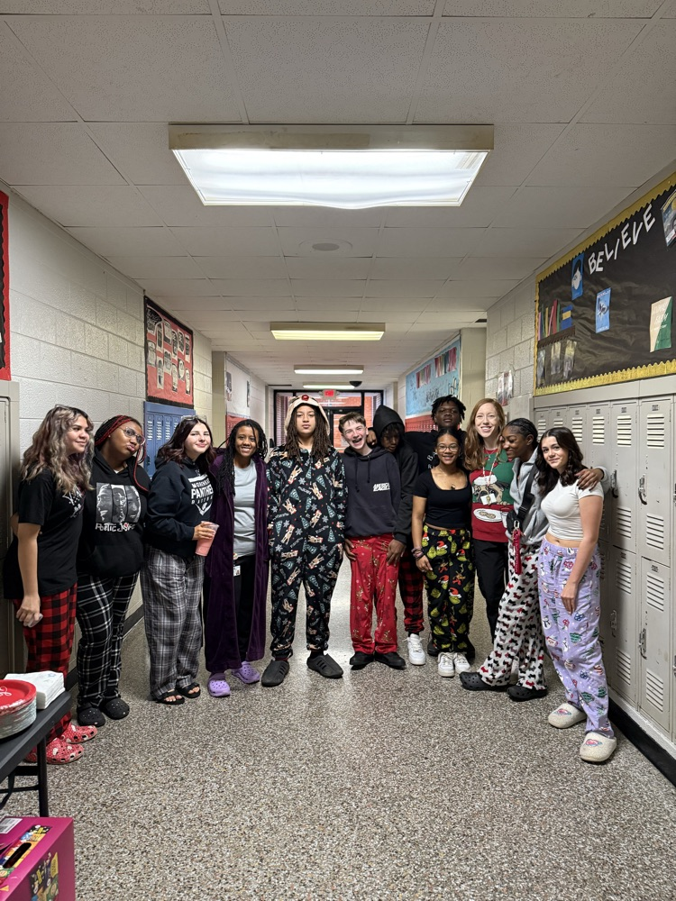 students in pajamas