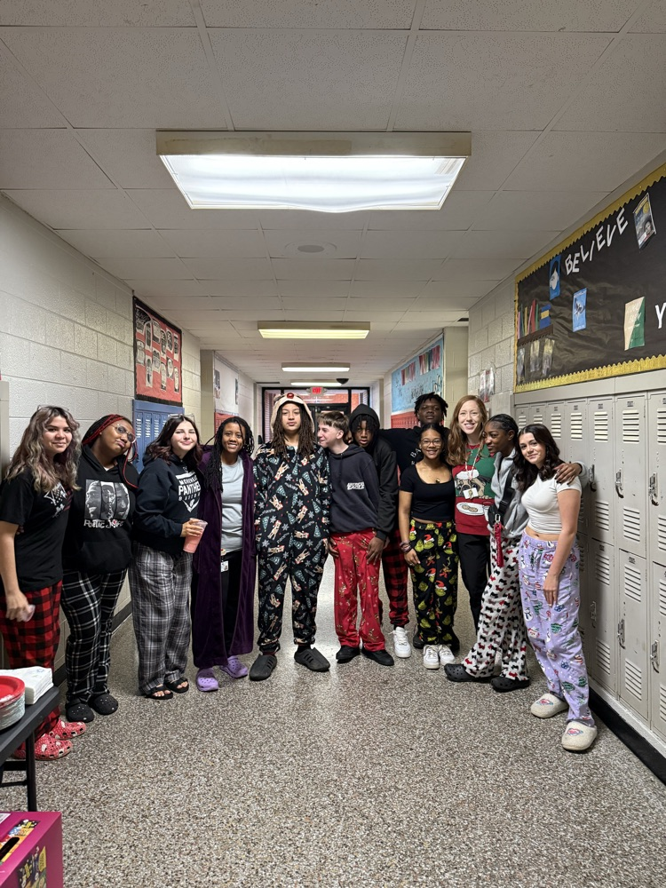 students in pajamas