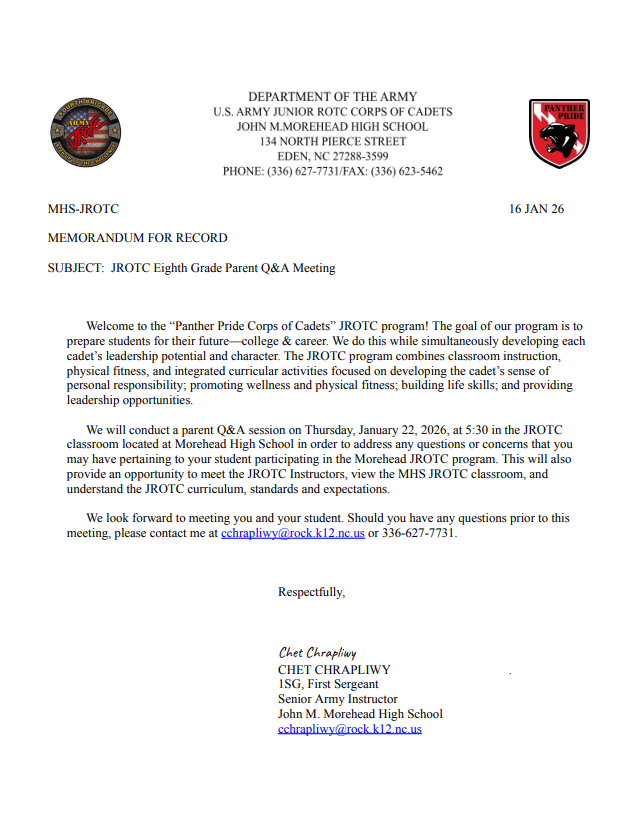 ROTC interest meeting