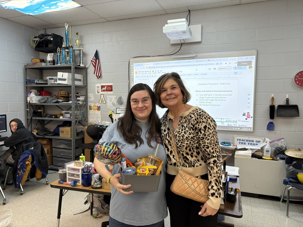 CTE Teacher of the Year Ms. Treday and Nina Walls