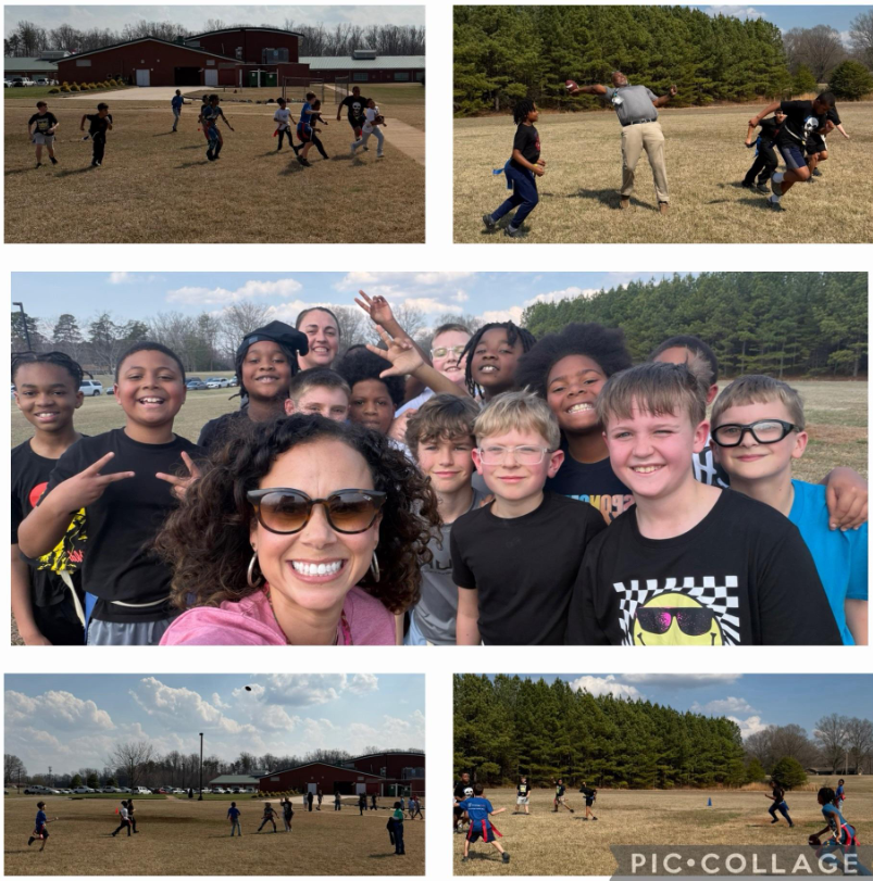 Football with 4th grade recess