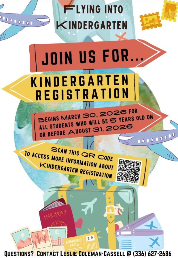 flyer stating kindergarten registration dates