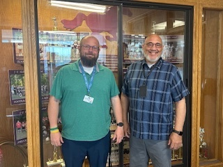 Assistant Principal Mr. Hodges and assisting Principal Mr. Gore