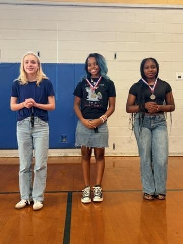 students with medals