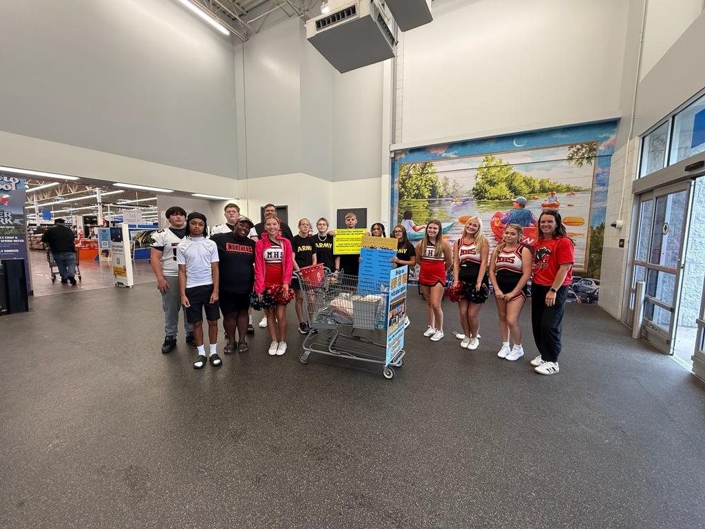 Morehead High School students at the Eden Walmart Stuff-the-Bus event