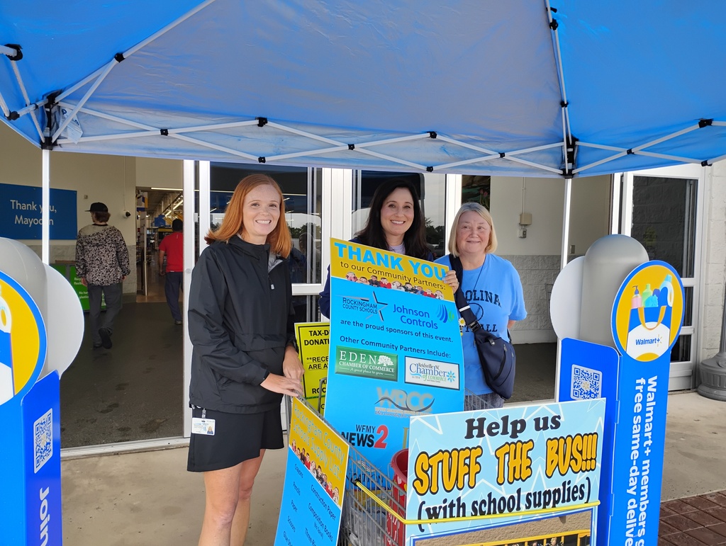 Curriculum and Instruction Team at the Mayodan Walmart Stuff-the-Bus event