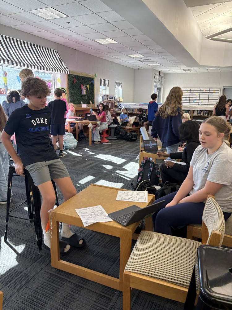 students at stations