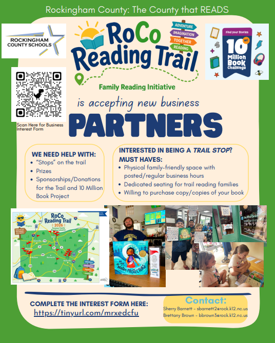 Roco Reading Trail is accepting new business partners for the winter trail
