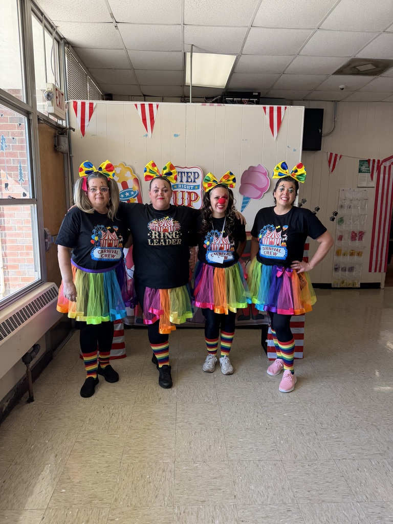 National School Lunch Week- staff dressed in circus attire for the circus theme