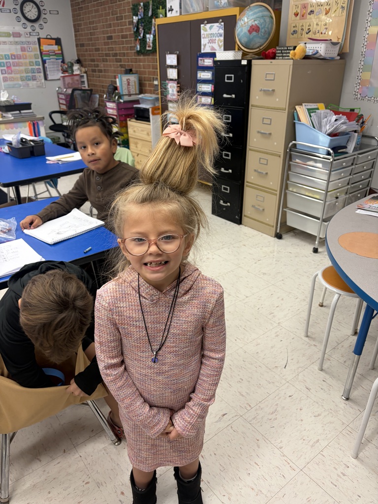 Red Ribbon Week! Central Elementary School female student with bottle in her ponytail