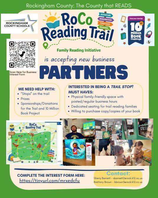 RoCo Reading Trail looking for business partners for winter reading trail