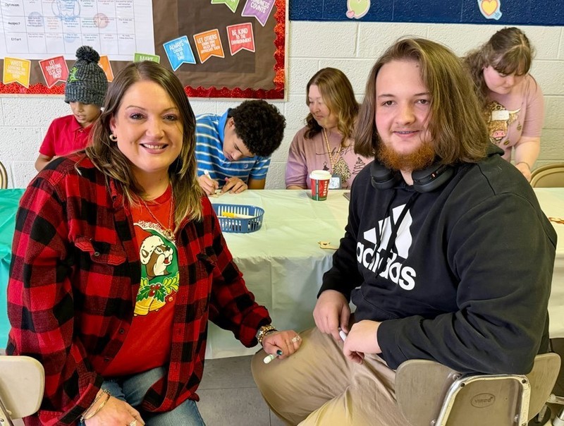 Mother and Child at breakfast